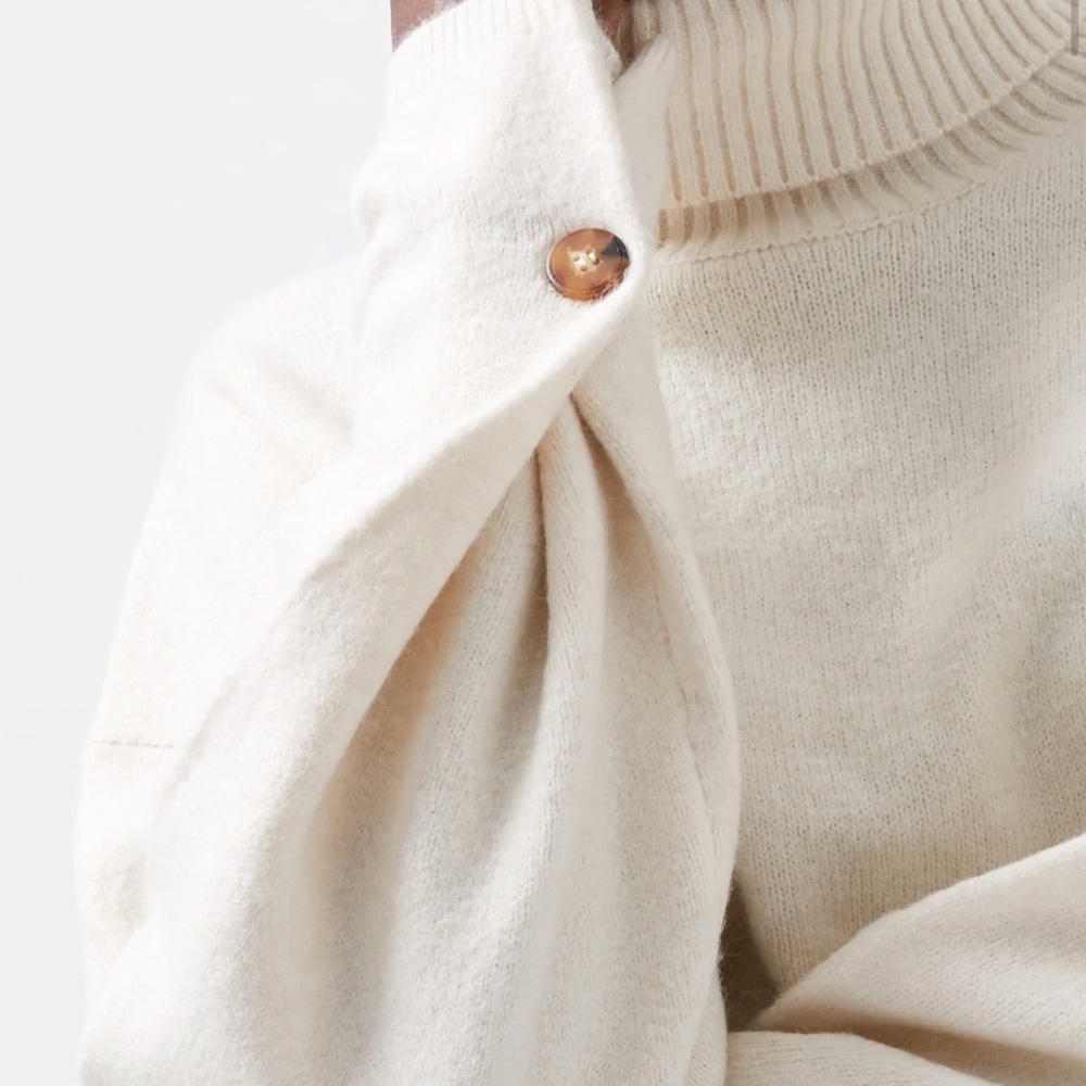 French Connection Cream Cowl Neck Sweater - Picture 2 of 12